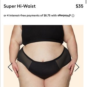 NWT LARGE BLACK HIGH WAISTED PERIOD UNDERWEAR SUPER ABSORBENCY